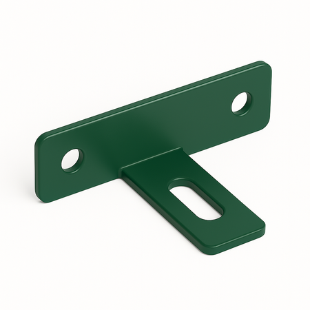 Mocowanie przęsła ogrodzeniowego w kształcie T gięte zielony