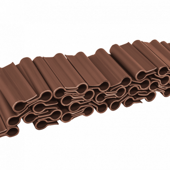 Klipsy do taśm ogrodzeniowych 4,75 cm brązowe 40 szt