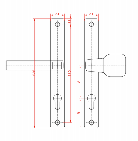 Klamko - pochwyt z szyldem 72 antracyt