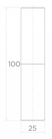 Zawias toczony z kulką Fi25 mm