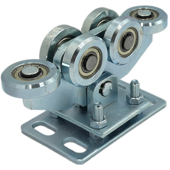 Wózek wahliwy z regulacją 6-rolkowy do profilu 80x80x5 mm