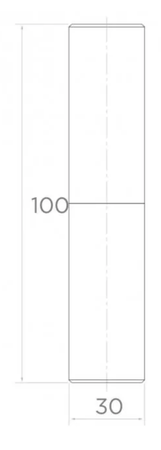 Zawias toczony Fi30 mm