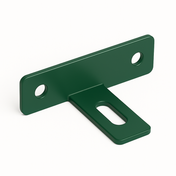 Mocowanie przęsła ogrodzeniowego w kształcie T gięte zielony
