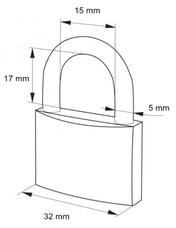 Kłódka pałąkowa 30 żeliwna