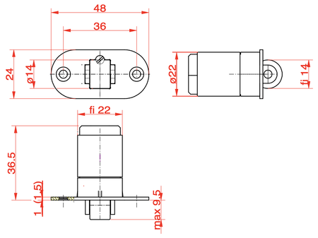 Zamek rolkowy INOX Metalik