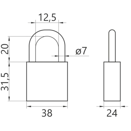 Kłódka wodoodporna MODUS AQUA 35