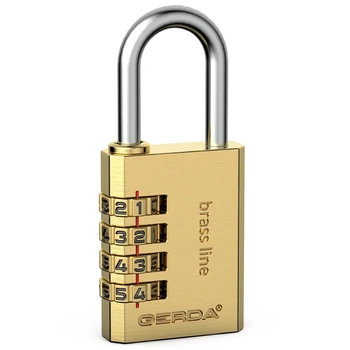Kłódka pałąkowa mosiężna szyfrowa 30