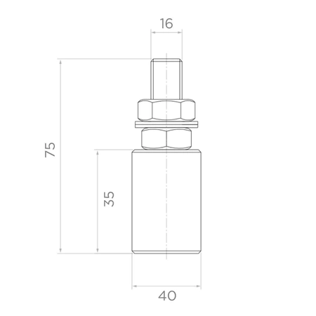 Rolka górna prowadząca Fi40 mm