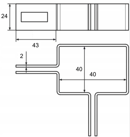 Obejma narożna na słupek 40x40 mm czarna