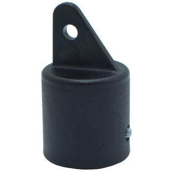 Nasadka słupka podporowego Fi48 mm czarna ze śrubą dociskową