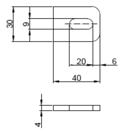 Mocowanie przęsła ogrodzeniowego do wspawania L-40
