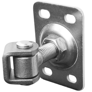 Zawias regulowany do przykręcenia M20 z szyldem 110x75x4 mm z otworami w kształcie fasoli