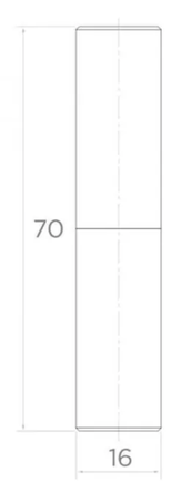 Zawias toczony Fi16 mm