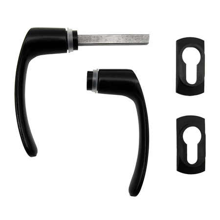 Klamki z szyldzikami 120x80 mm czarne