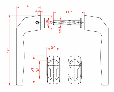 Klamki z szyldzikami czarne