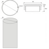Zaślepka wewnętrzna na rurę Fi60 mm czarna