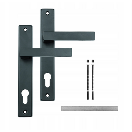 Klamko - klamka z szyldem 72 mm antracyt