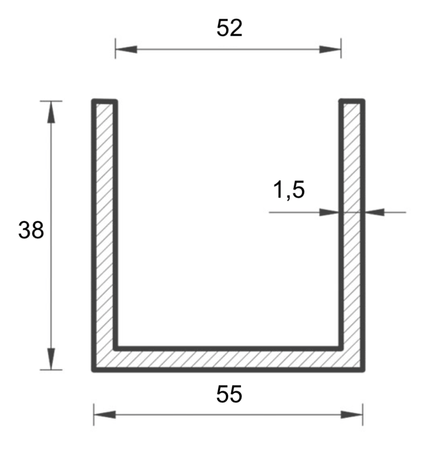 Wspornik podmurówki 50x250 antracyt