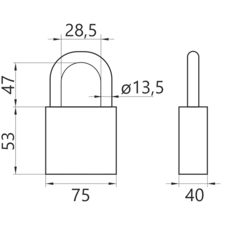 Kłódka wodoodporna MODUS AQUA 70