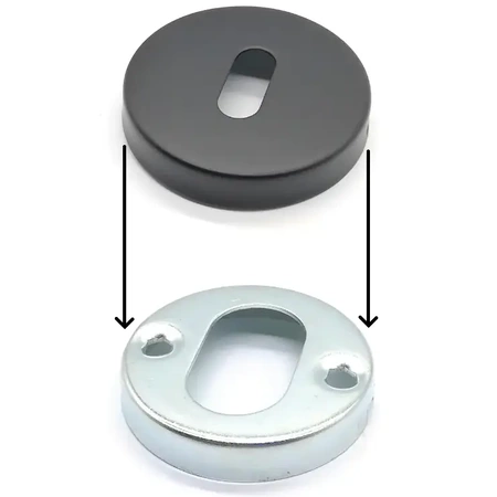 Szyld czarny okrągły na klucz