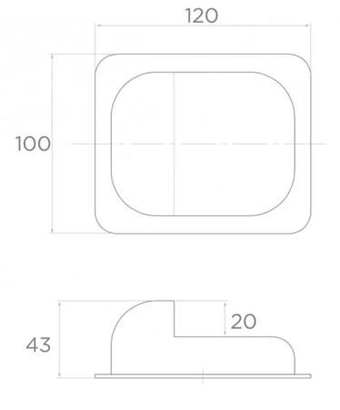 Stoper 120x100 mm ocynkowany
