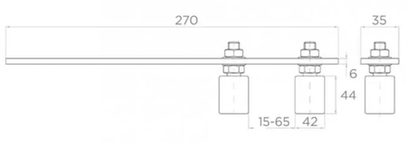 Prowadzenie górne bramy do wmurowania