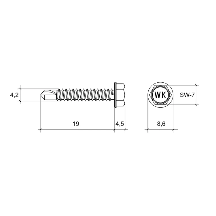 Wkręt samowiercący do metalu 4,2x19 mm 500 szt pol_pl_Wkret-samowiercacy-do-metalu-4-2x19-mm-500-szt-1214_2
