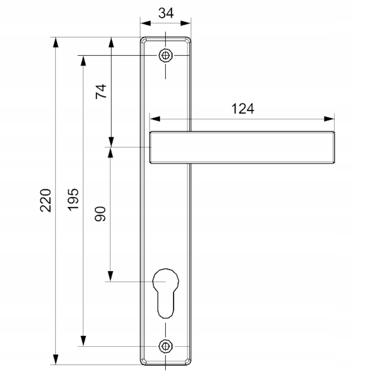 Klamko - klamka z szyldem 90 mm czarna pol_pl_Klamko-klamka-z-szyldem-90-mm-czarna-1718_3