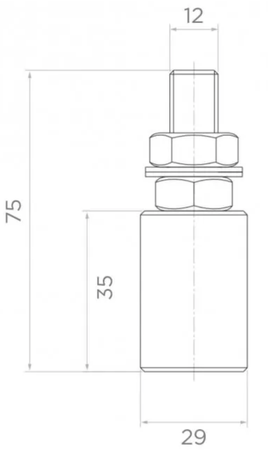 Rolka górna prowadząca Fi30 mm
