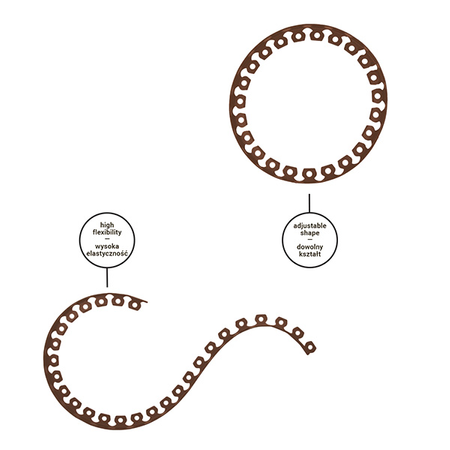 Obrzeże ogrodowe 50 mm brązowe