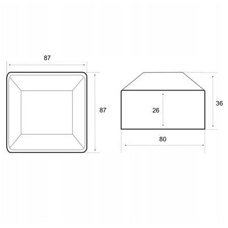 Nasadka na profil 80x80 mm antracyt