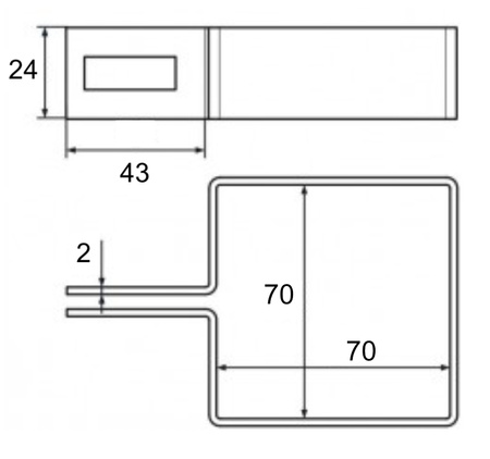 Obejma końcowa na słupek 70x70 mm zielona
