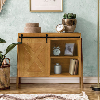 System drzwi przesuwnych MINI BARN DOOR wzór strzała szyna 0,91 m