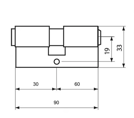 Wkładka bębenkowa 30/60 nikiel