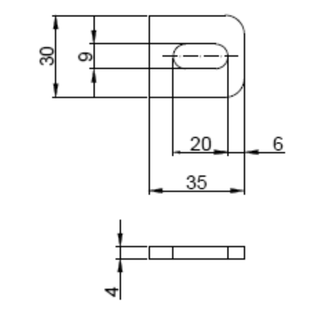 Mocowanie przęsła ogrodzeniowego do wspawania L-35