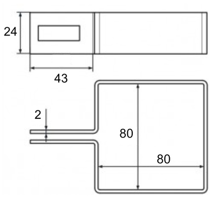 Obejma końcowa na słupek 80x80 mm antracyt