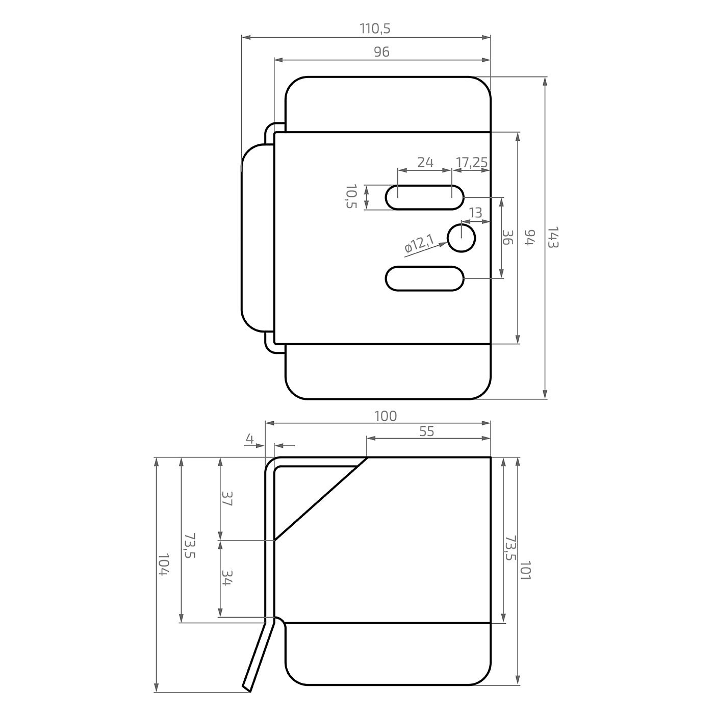 Uchwyt najazdu do profilu 80x80 mm z gumowym odbojnikiem pol_pl_Uchwyt-najazdu-do-profilu-80x80-mm-z-gumowym-odbojnikiem-41_1