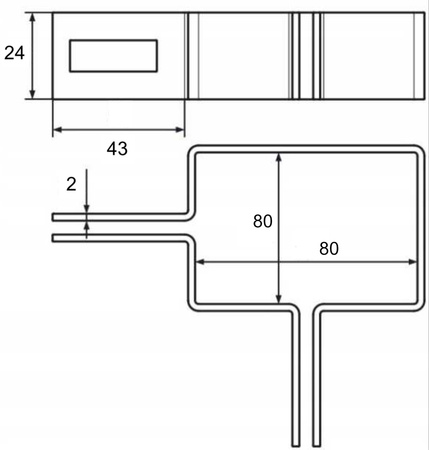 Obejma narożna na słupek 80x80 mm czarna