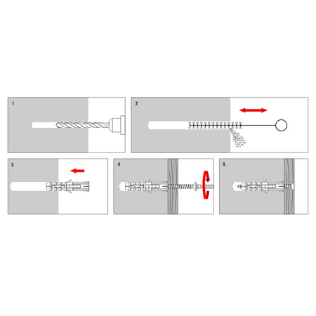 Kołki rozporowe 6x30 z wkrętem z łbem stożkowym 3,5x35 mm 200 szt