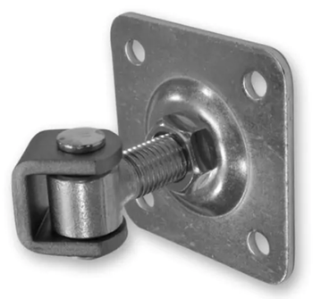 Zawias regulowany do przykręcenia M16 z szyldem 75x75x4 mm