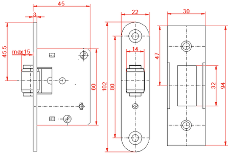Zamek rolkowy Metalik