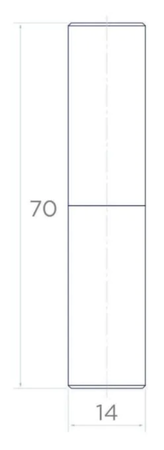 Zawias toczony Fi14 mm