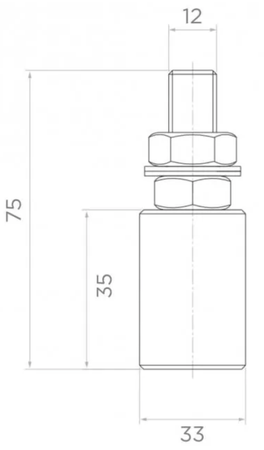 Rolka górna prowadząca Fi33 mm