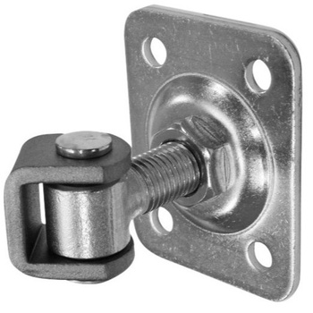 Zawias regulowany do przykręcenia M12 z szyldem 75x55x3 mm