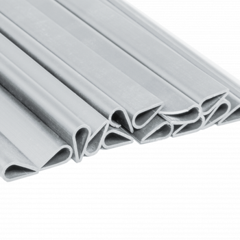 Klipsy do taśm ogrodzeniowych 19 cm jasnoszare 20 szt