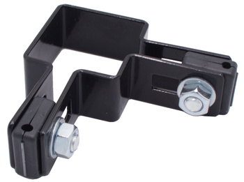 Obejma narożna na słupek 50x50 mm czarna