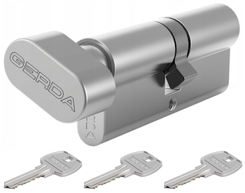 H Plus G30/35 wkładka z gałką, nikiel satyna