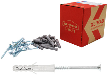 Kołki rozporowe 10x50 z wkrętem z łbem stożkowym 5x60 mm 100 szt