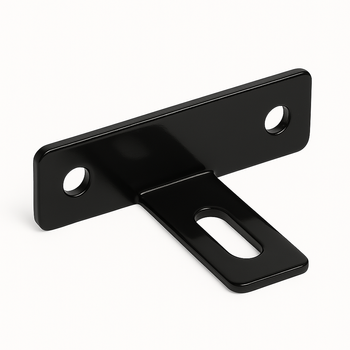 Mocowanie przęsła ogrodzeniowego w kształcie T gięte czarny