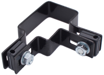 Obejma narożna na słupek 60x40 mm czarna